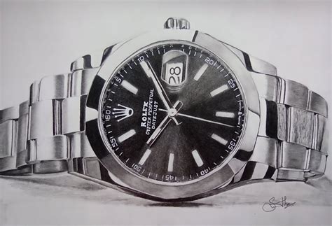 how to draw a rolex watch|Rolex logo drawing.